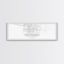 Panoramic Saint Petersburg City Map, Russia Art, Map Print, Minimalist Wall Art, Canvas Art, Housewarming Gift, Street Map, Closing Gift