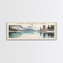 Banff National Park COUNTRY | Framed Travel Poster Canvas Print | Trendy Wall Art | Watercolor Painting | Living Room Art | Unique Art