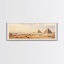 Pyramids of Giza Framed Canvas Print Travel Poster | Wall Art | Home Decor | Gift For Travel Lover | Wall Hanging | Original Art