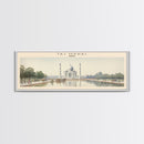 Taj Mahal Travel Poster Print, Framed Canvas Print, COUNTRY Travel Art, Wood Framed Art, Wall Hanging, Home Decor
