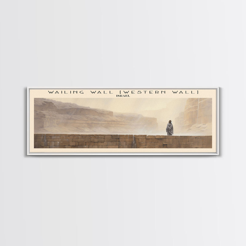 Wailing Wall COUNTRY | Framed Travel Poster Canvas Print | Trendy Wall Art | Watercolor Painting | Living Room Art | Unique Art