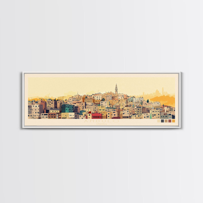 Andulo, Angola Travel Poster Panoramic Canvas Print, Andulo, Angola Painting, Angola Art, Andulo Travel Art, Guest Room Painting