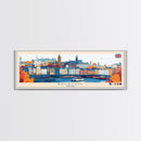 Bristol, England Panoramic Travel Poster Canvas Print, Bristol, England Painting, England Art, Bristol Panoramic Travel Art, Travel Painting