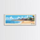 Panoramic Travel Poster Buenaventura, Colombia Canvas Print, Buenaventura, Colombia Painting, Colombia Art, Buenaventura Travel Art, Guest Room Painting