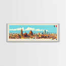 Centro, Mexico Panoramic Travel Poster Canvas Print, Centro, Mexico Painting, Mexico Art, Centro Travel Art, Guest Room Painting
