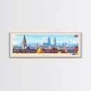 Coventry, England Travel Poster Panoramic Canvas Print, Coventry, England Painting, England Art, Coventry Travel Art, Guest Room Painting