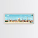 Faisalabad, Pakistan Panoramic Travel Poster Canvas Print, Faisalabad, Pakistan Painting, Pakistan Art, Faisalabad Panoramic Travel Art, Travel Painting