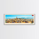 Fez, Morocco Travel Poster Panoramic Canvas Print, Fez, Morocco Painting, Morocco Art, Fez Travel Art, Guest Room Painting