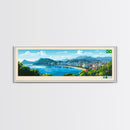 Florianopolis, Brazil Panoramic Travel Poster Canvas Print, Florianopolis, Brazil Painting, Brazil Art, Florianopolis Panoramic Travel Art, Travel Painting