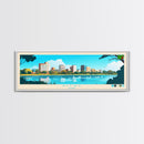 Kitwe, Zambia Panoramic Travel Poster Canvas Print, Kitwe, Zambia Painting, Zambia Art, Kitwe Panoramic Travel Art, Travel Painting