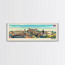 Lancaster, England Travel Poster Panoramic Canvas Print, Lancaster, England Painting, England Art, Lancaster Travel Art, Guest Room Painting