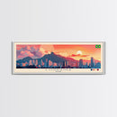 Londrina, Brazil Panoramic Travel Poster Canvas Print, Londrina, Brazil Painting, Brazil Art, Londrina Travel Art, Guest Room Painting