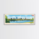 Peterborough, Canada Panoramic Travel Poster Canvas Print, Peterborough, Canada Painting, Canada Art, Peterborough Panoramic Travel Art, Travel Painting