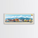 Portsmouth, England Panoramic Travel Poster Canvas Print, Portsmouth, England Painting, England Art, Portsmouth Panoramic Travel Art, Travel Painting