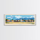 Panoramic Travel Poster Posadas, Argentina Canvas Print, Posadas, Argentina Painting, Argentina Art, Posadas Travel Art, Guest Room Painting