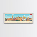Panoramic Travel Poster Rabat, Morocco Canvas Print, Rabat, Morocco Painting, Morocco Art, Rabat Travel Art, Guest Room Painting