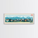 Red Deer, Canada Travel Poster Panoramic Canvas Print, Red Deer, Canada Painting, Canada Art, Red Deer Travel Art, Guest Room Painting
