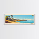 Riohacha, Colombia Travel Poster Panoramic Canvas Print, Riohacha, Colombia Painting, Colombia Art, Riohacha Travel Art, Guest Room Painting
