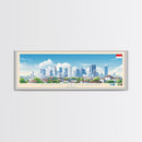 South Tangerang, Indonesia Panoramic Travel Poster Canvas Print, South Tangerang, Indonesia Painting, Indonesia Art, South Tangerang Travel Art, Guest Room Painting