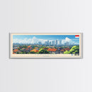 Panoramic Travel Poster Tangerang, Indonesia Canvas Print, Tangerang, Indonesia Painting, Indonesia Art, Tangerang Travel Art, Guest Room Painting