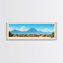 Panoramic Travel Poster Toluca, Mexico Canvas Print, Toluca, Mexico Painting, Mexico Art, Toluca Travel Art, Guest Room Painting