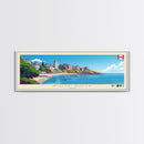 White Rock, Canada Travel Poster Panoramic Canvas Print, White Rock, Canada Painting, Canada Art, White Rock Travel Art, Guest Room Painting