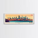 Winnipeg, Canada Panoramic Travel Poster Canvas Print, Winnipeg, Canada Painting, Canada Art, Winnipeg Travel Art, Guest Room Painting