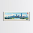 Zhengzhou, China Panoramic Travel Poster Canvas Print, Zhengzhou, China Painting, China Art, Zhengzhou Travel Art, Living Room Painting