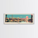 Gizeh, Egypt Panoramic Canvas Print, Gizeh, Egypt Painting, Egypt Art, Gizeh Travel Poster, Travel Art, Vacation Gift