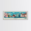 Leeds, England Panoramic Canvas Print, Leeds, England Painting, England Art, Leeds Travel Poster, Travel Art, Guest Room Painting