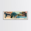 Makassar, Indonesia Panoramic Canvas Print, Makassar, Indonesia Painting, Indonesia Art, Makassar Travel Poster, Travel Art, Guest Room Painting