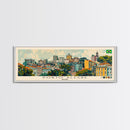 Porto Alegre, Brazil Panoramic Canvas Print, Porto Alegre, Brazil Painting, Brazil Art, Porto Alegre Travel Poster, Travel Art, Housewarming Gift
