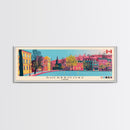 Sherbrooke, Canada Panoramic Canvas Print, Sherbrooke, Canada Painting, Canada Art, Sherbrooke Travel Poster, Travel Art, Housewarming Gift