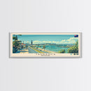 Tauranga, New Zealand Panoramic Canvas Print, Tauranga, New Zealand Painting, New Zealand Art, Tauranga Travel Poster, Travel Art, Guest Room Painting