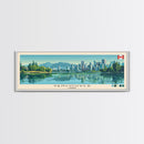 Vancouver, Canada Panoramic Canvas Print, Vancouver, Canada Painting, Canada Art, Vancouver Travel Poster, Travel Art, Housewarming Gift