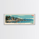 White Rock, Canada Panoramic Canvas Print, White Rock, Canada Painting, Canada Art, White Rock Travel Poster, Travel Art, Living Room Painting