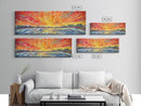 Abstract Beach Wall Art, Colorful Abstract Nature, Framed Abstract Print Art, Sunset, Beach, Vibrant Art, Panoramic, Wall Art, Canvas Print