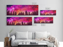 Watercolor Sky Art Print, Dark Forest Art, Large Mixed Media Wall Art, Large Framed Canvas Print, Panoramic, Wall Art, Canvas Print