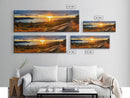 Photographic Panoramic of Acadia National Park, Sunset Photography, National Park Art, Framed Canvas Print, Landscape Photography