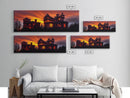 Spooky Victorian Haunted House, Panoramic Wall Art Canvas Print, Ready To Hang, Creepy Wall Decor, Gloomy Art, Scary Halloween Wall Decor