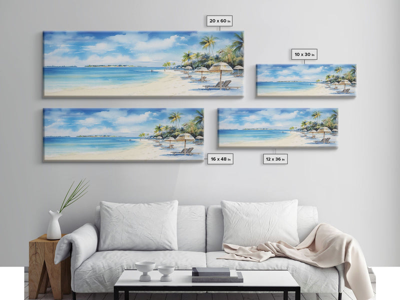 The Joy Of The Beach, Framed Canvas Print, Handmade Wall Art, Extra La