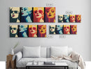 Pop Art Print, Kitchen Wall Decor, Framed Canvas Print, Warhol Inspired Colorful MCM Pop Art, Midcentury Modern
