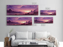 A Beautiful Mountain Scene at Sunset, Extra Large Wall Art, Framed Panoramic Canvas Print, Framed Wall Art