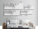 Panoramic Boston City Map, Massachusetts Art, Map Print, Minimalist Wall Art, Canvas Art, Housewarming Gift, Street Map Art, Closing Gift