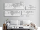 Panoramic Buffalo City Map, New York Art, Map Print, Minimalist Wall Art, Canvas Art, Housewarming Gift, Street Map Art, Closing Gift