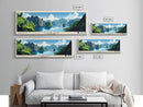 Coron, Philippines Panoramic Print, Vacation Gift, Philippines Wall Art, Beach Painting, Beach Decor, Large Wall Art, Wood Frame Art