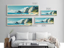Frioul Islands, France Panoramic Beach Print, Vacation Gift, France Wall Art, Framed Canvas Print, Framed Beach Painting