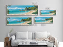 Kaiteriteri Beach, New Zealand Panoramic Print, Vacation Gift, New Zealand Wall Art, Beach Painting, Beach Decor, Large Wall Art, Wood Frame Art