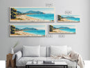 Kleopatra Beach, Turkey Panoramic Beach Print, Vacation Gift, Turkey Wall Art, Framed Canvas Print, Framed Beach Painting