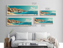 Lampedusa, Italy Panoramic Beach Print, Vacation Gift, Italy Wall Art, Framed Canvas Print, Framed Beach Painting